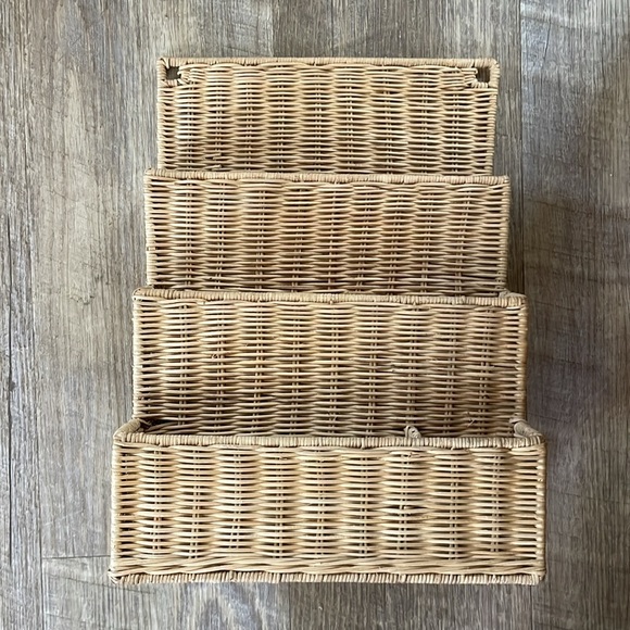 Vintage Other - •| wicker organizer